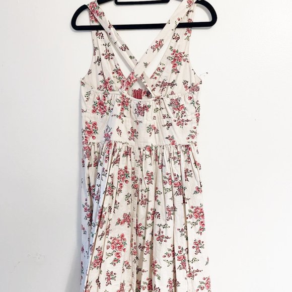 Sweet Floral Vintage Cottagecore A-Line Dress - Picture 3 of 4